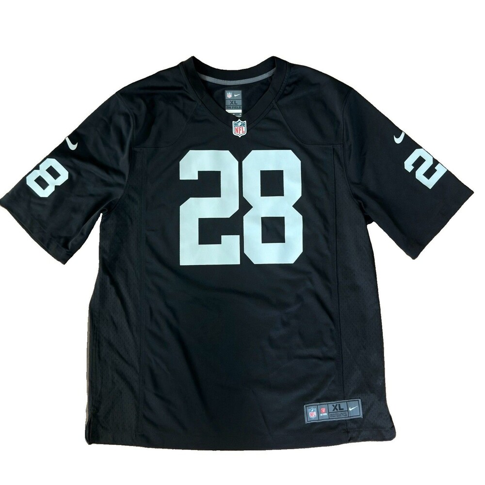 Nike Josh Jacobs #28 Las Vegas Raiders NFL On Field Jersey Mens XL Black